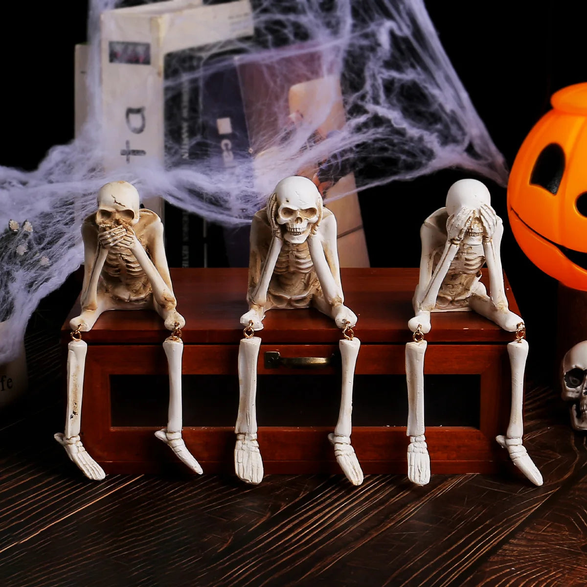 See No Evil, Hear No Evil, Speak No Evil—The Skeleton Trio You Need This Halloween