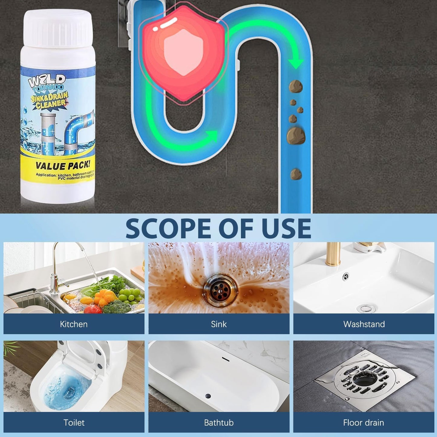Wild Tornado Sink & Drain Cleaner