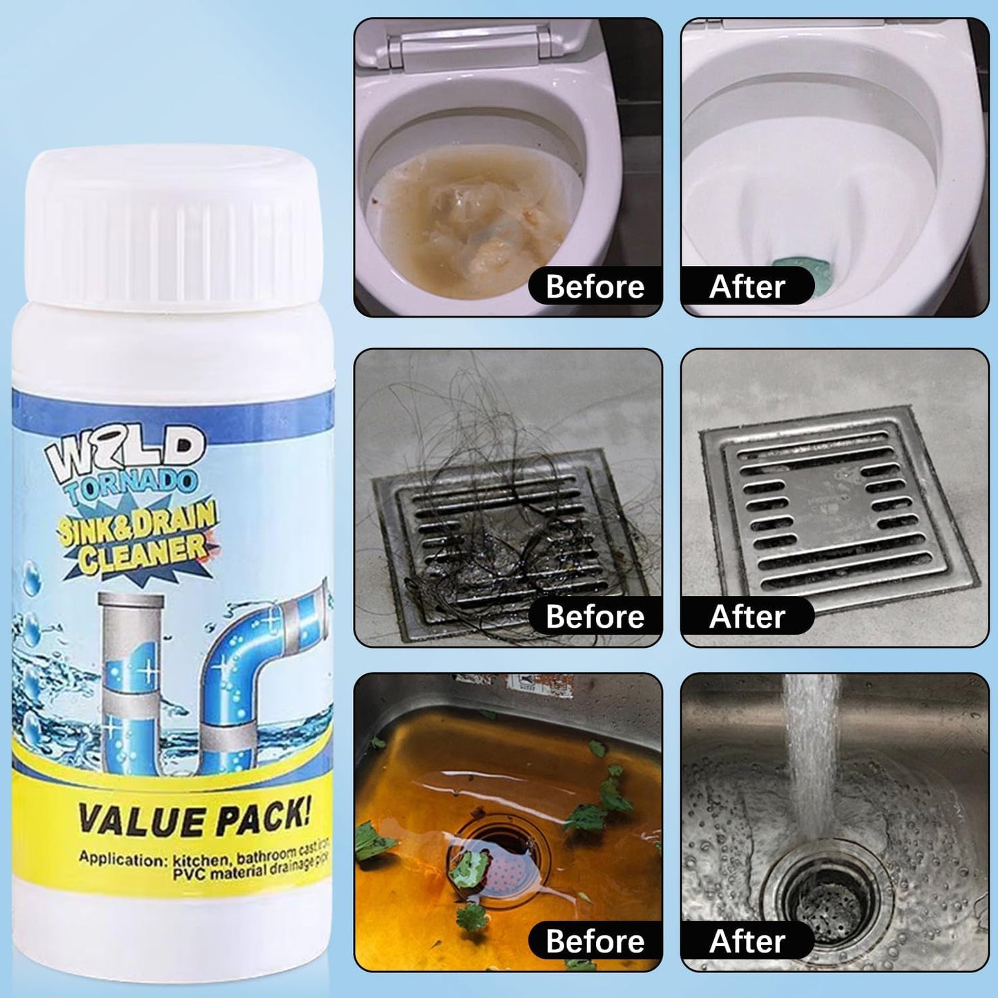 Wild Tornado Sink & Drain Cleaner