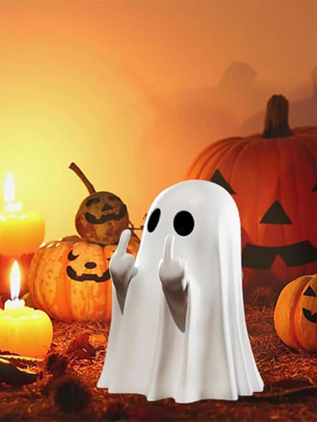 Spooky Middle Finger Ghost