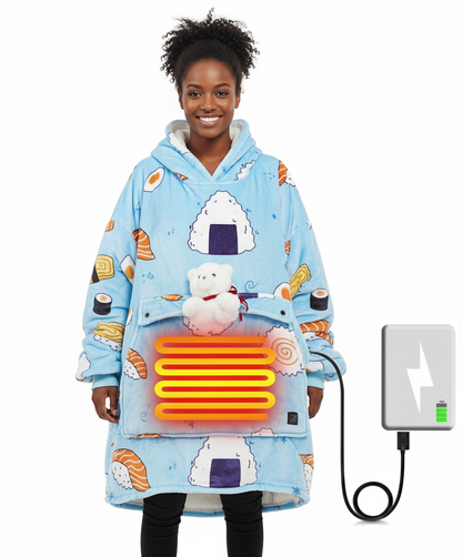 ToastyBoss™ Wearable Heated Hoodie Blanket