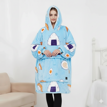 ToastyBoss™ Wearable Heated Hoodie Blanket