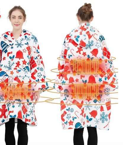 ToastyBoss™ Wearable Heated Hoodie Blanket