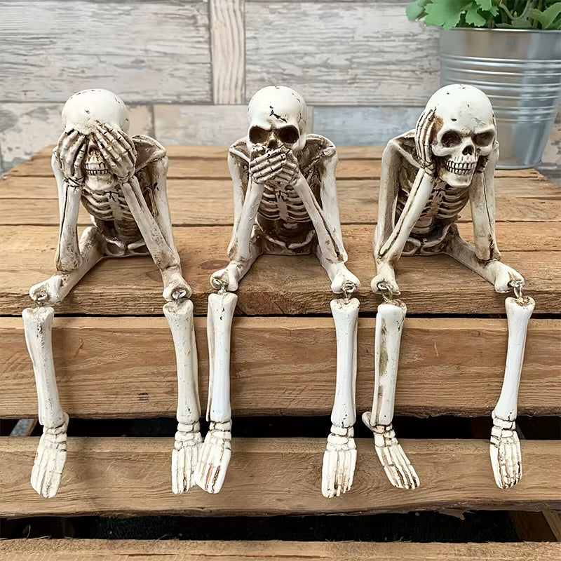 See No Evil, Hear No Evil, Speak No Evil—The Skeleton Trio You Need This Halloween