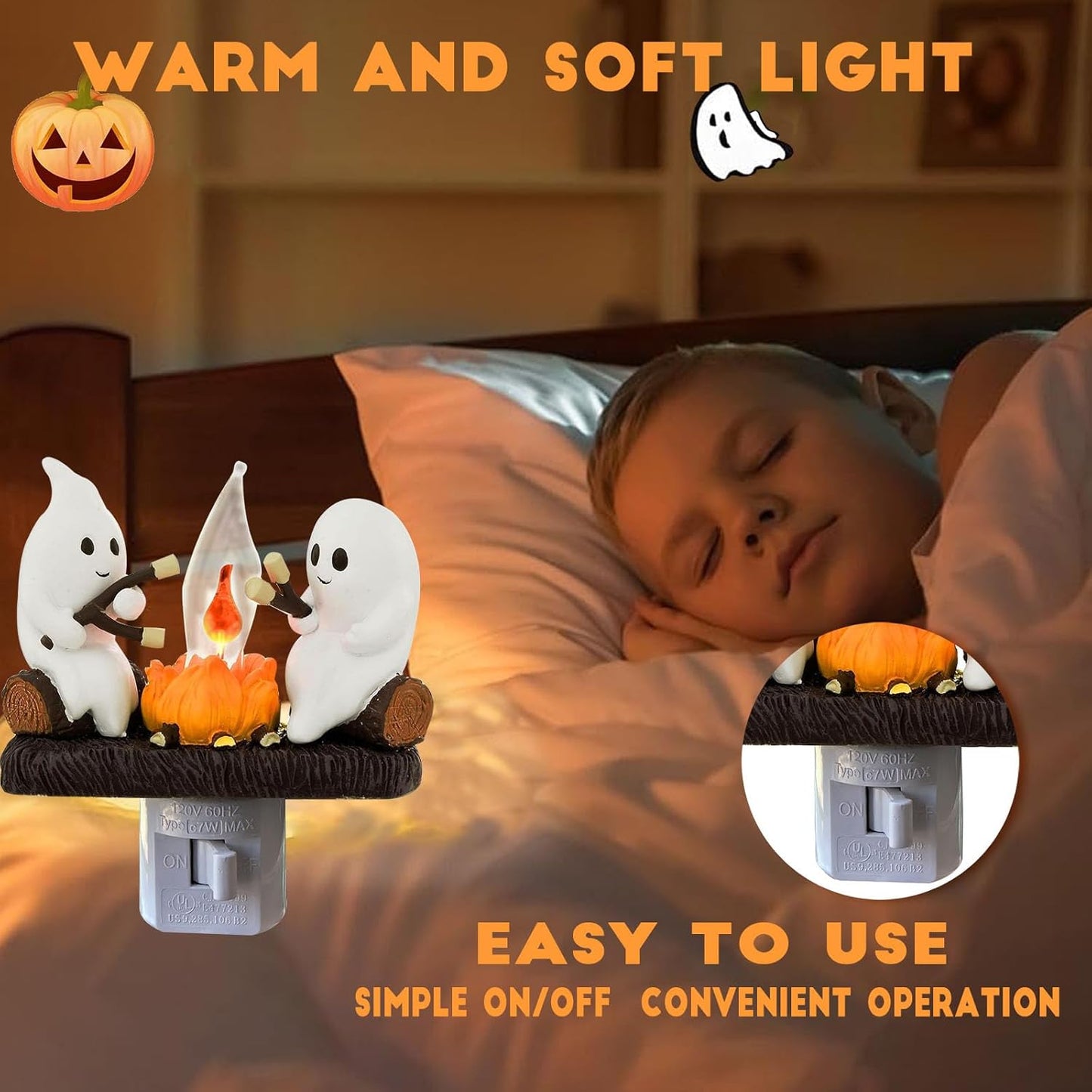 ✨ Light Up Bedtime with Friendly Ghosts Nightlight! ✨