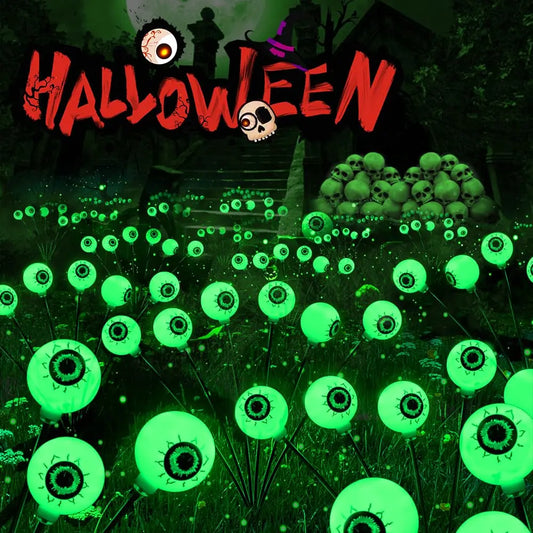 Spooky Glow for Your Yard – Solar Eyeball Lights 👁️✨