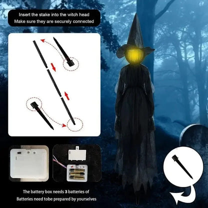 Spooky Witch Light Decor