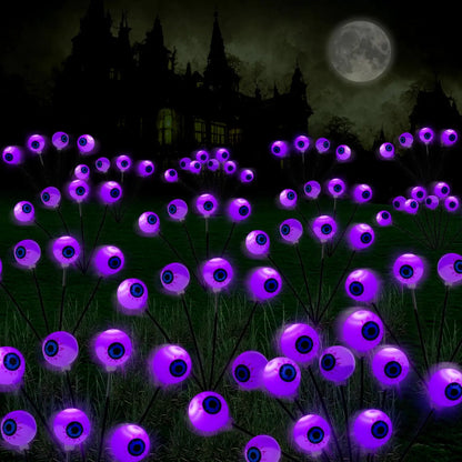 Spooky Glow for Your Yard – Solar Eyeball Lights 👁️✨