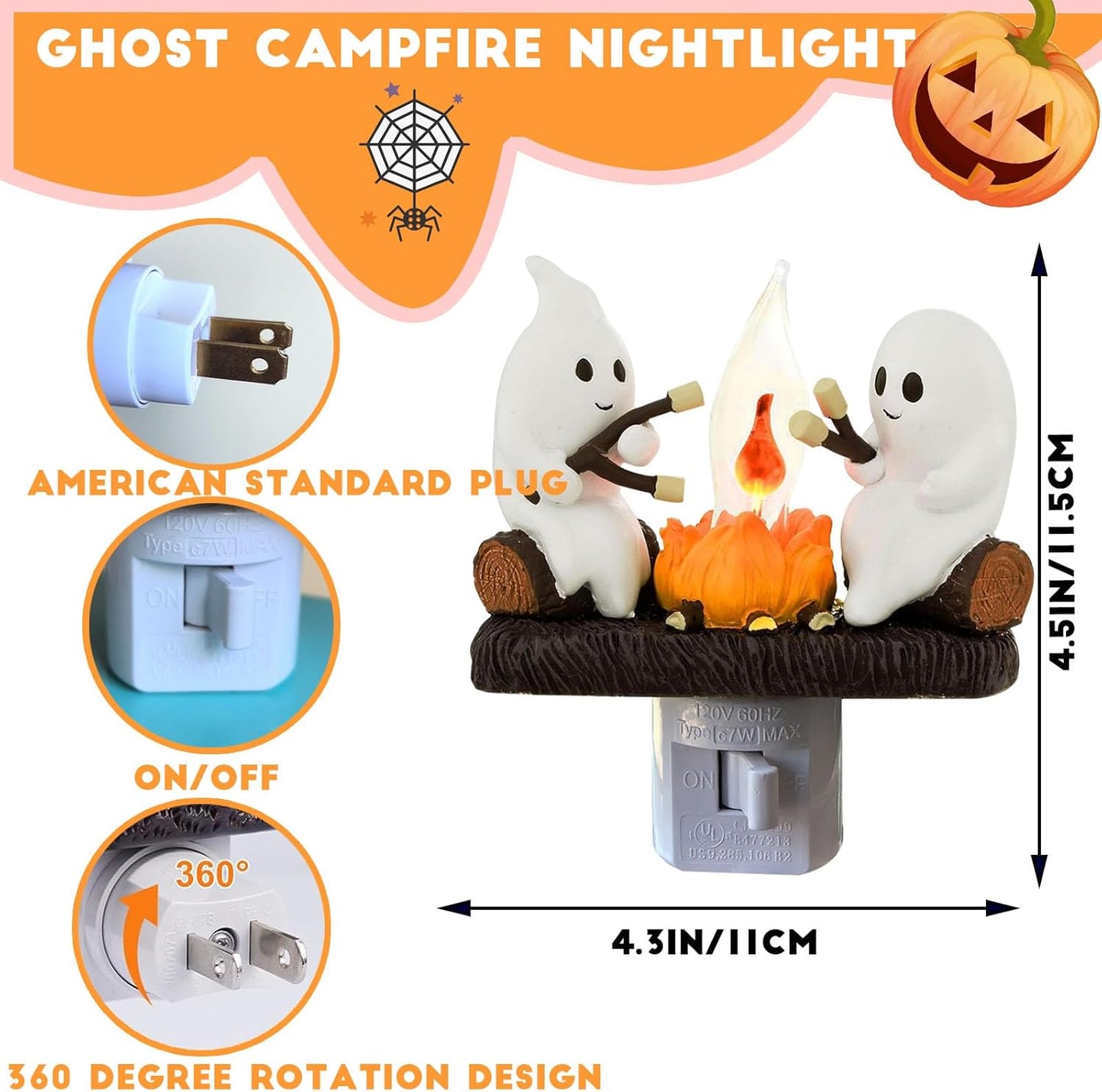 ✨ Light Up Bedtime with Friendly Ghosts Nightlight! ✨