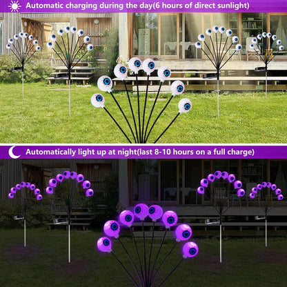 Spooky Glow for Your Yard – Solar Eyeball Lights 👁️✨