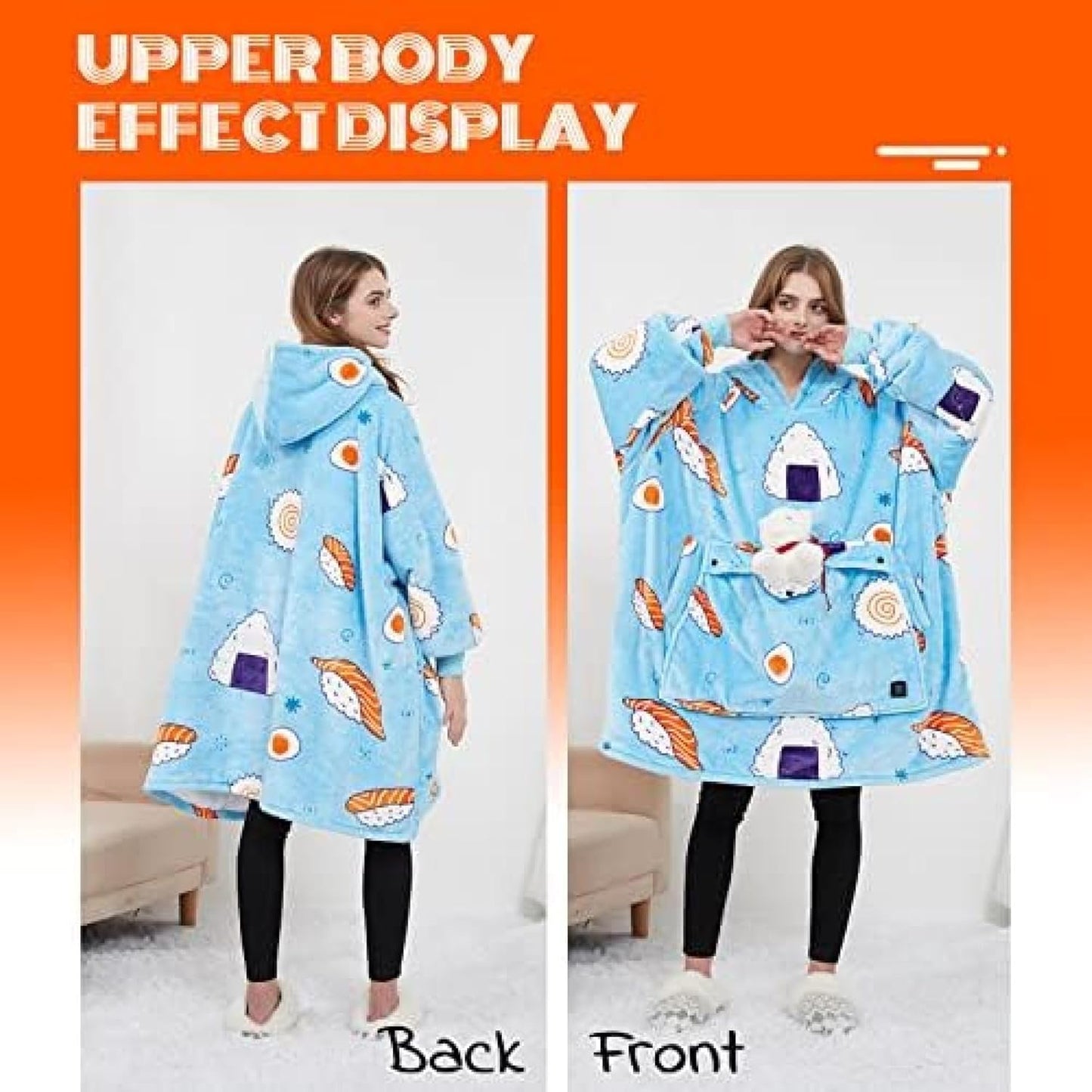 Cozy Heated Hoodie Blanket